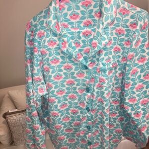 Floral Button-Up Pajama Top